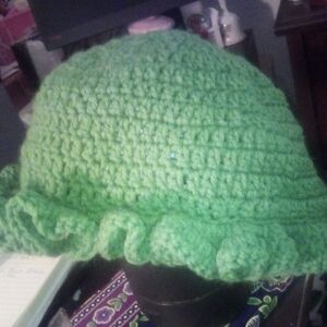Hand crafted crochet Ruffle Hat